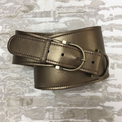 Buckle TB Metallic/Pearlised Leather