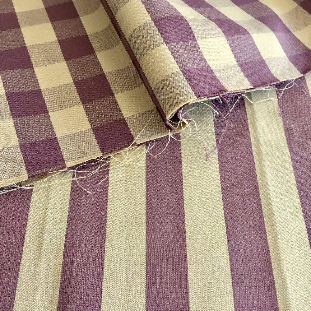Box Check - Grape | Ian Sanderson | Fabrics, Lampshades, Accessories
